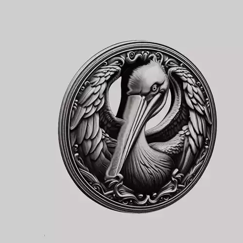 Pelican Animal Head Pelican Animal Medallion 