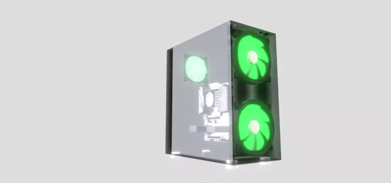 pc case Low-poly 3D model_0