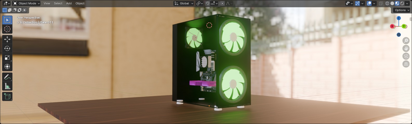 pc case Low-poly 3D model_1