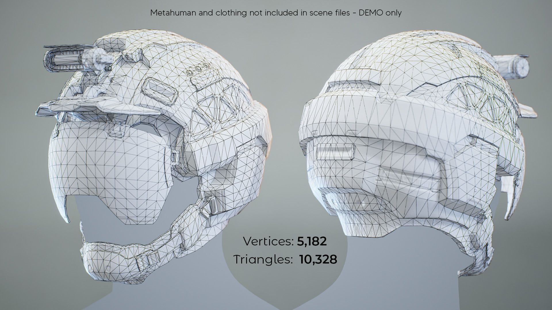 Sci-Fi Explorer Helmet - Customizable Game-Ready Low-poly 3D model_7
