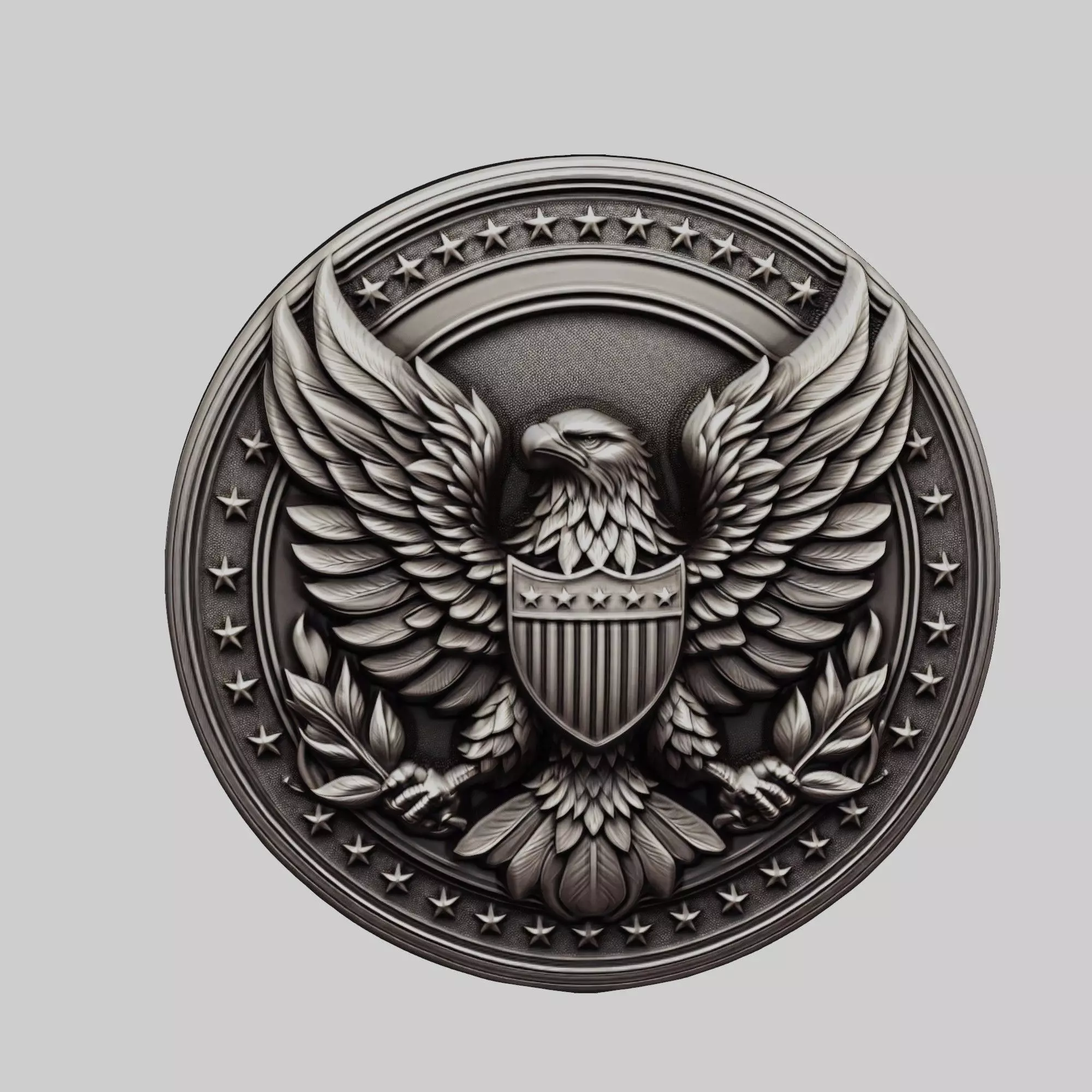 Eagle Animal Head Eagle Animal Medallion 3D print model