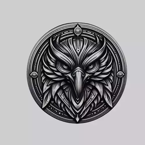 Hawk Animal Head Hawk Animal Medallion 