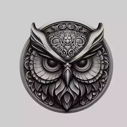 Owl Animal Head Owl Animal Medallion 