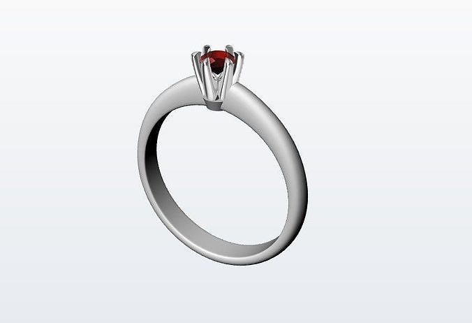 Ring 6 prong 3D print model