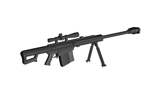 Barrett XM109 AMPR 3D model