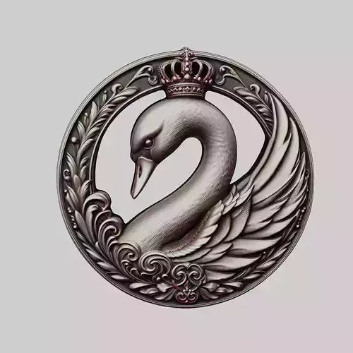 Swan Animal Head Swan Animal Medallion 