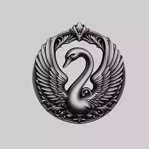 Swan Animal Head Swan Animal Medallion  3D print model