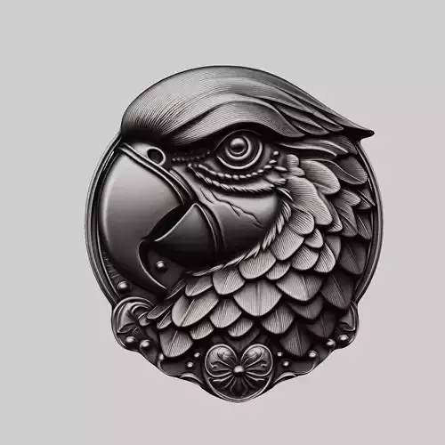 Parrot Animal Head Parrot Animal Medallion 