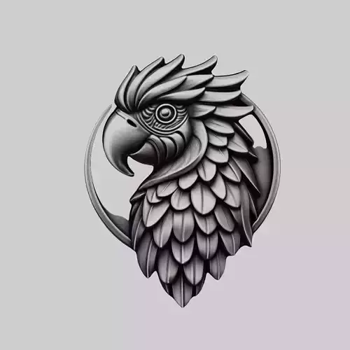 Parrot Animal Head Parrot Animal Medallion 