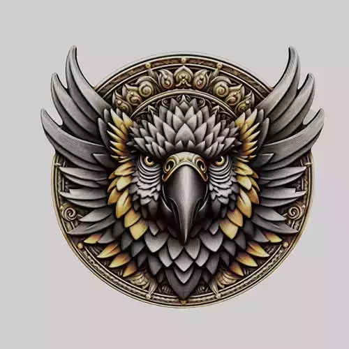 Parrot Animal Head Parrot Animal Medallion 