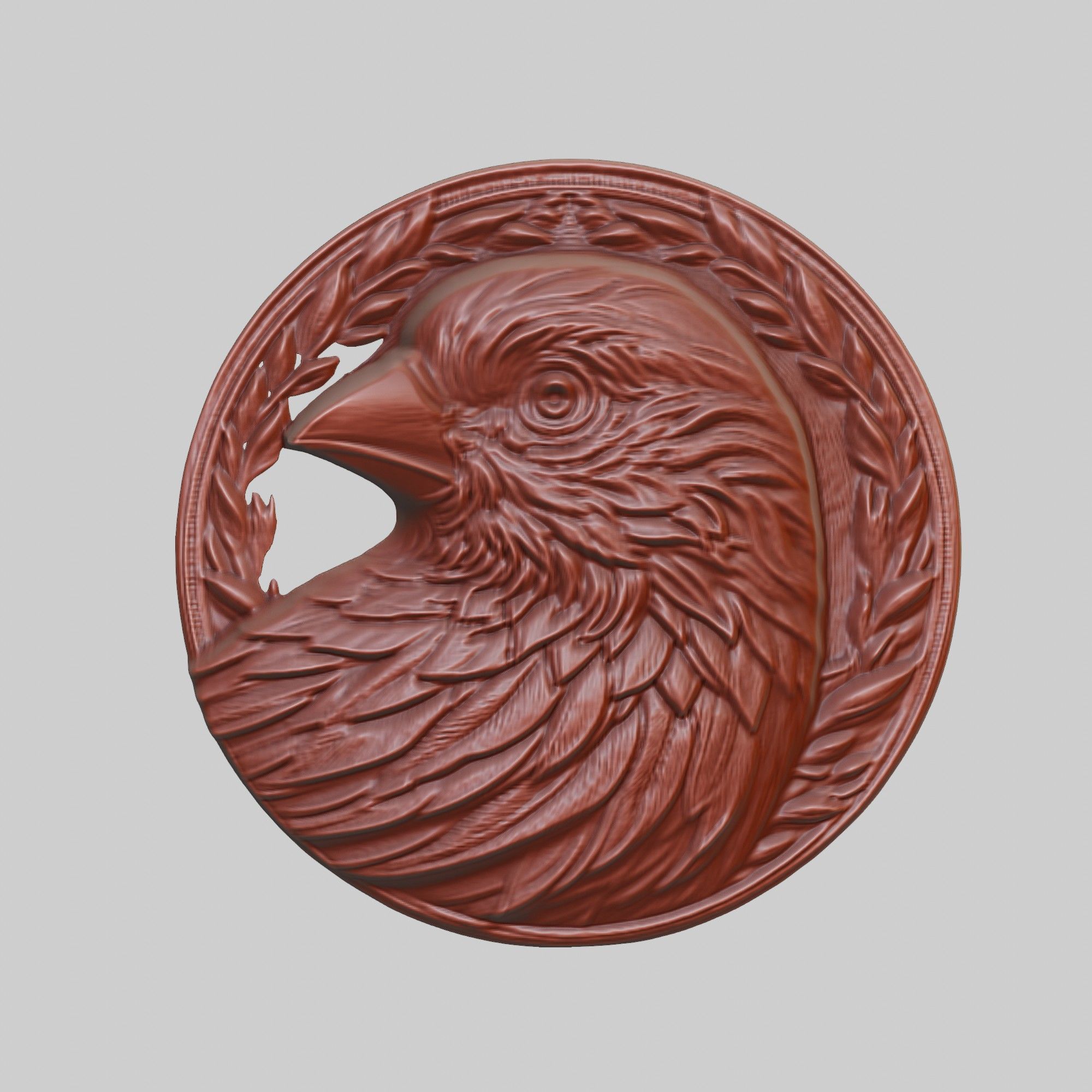 Canary Animal Head Canary Animal Medallion  3D print model_2