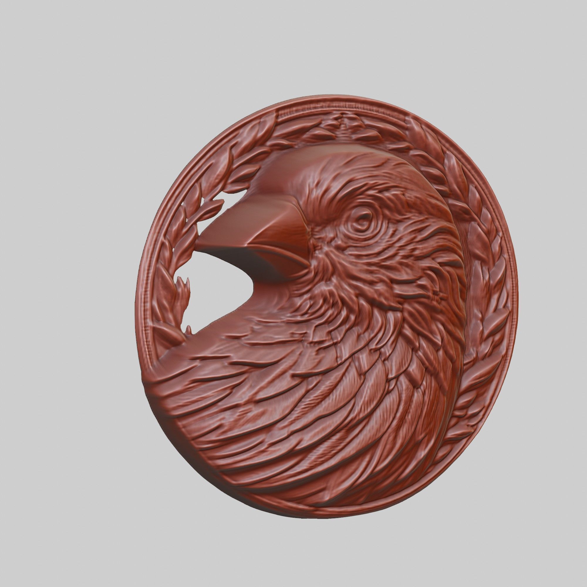 Canary Animal Head Canary Animal Medallion  3D print model_3