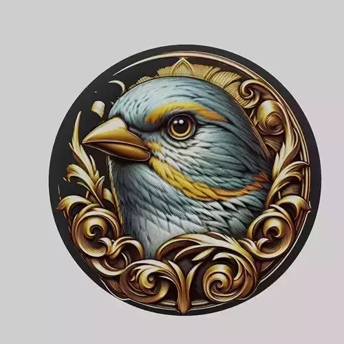 Canary Animal Head Canary Animal Medallion 