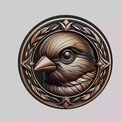 Sparrow Animal Head Sparrow Animal Medallion 
