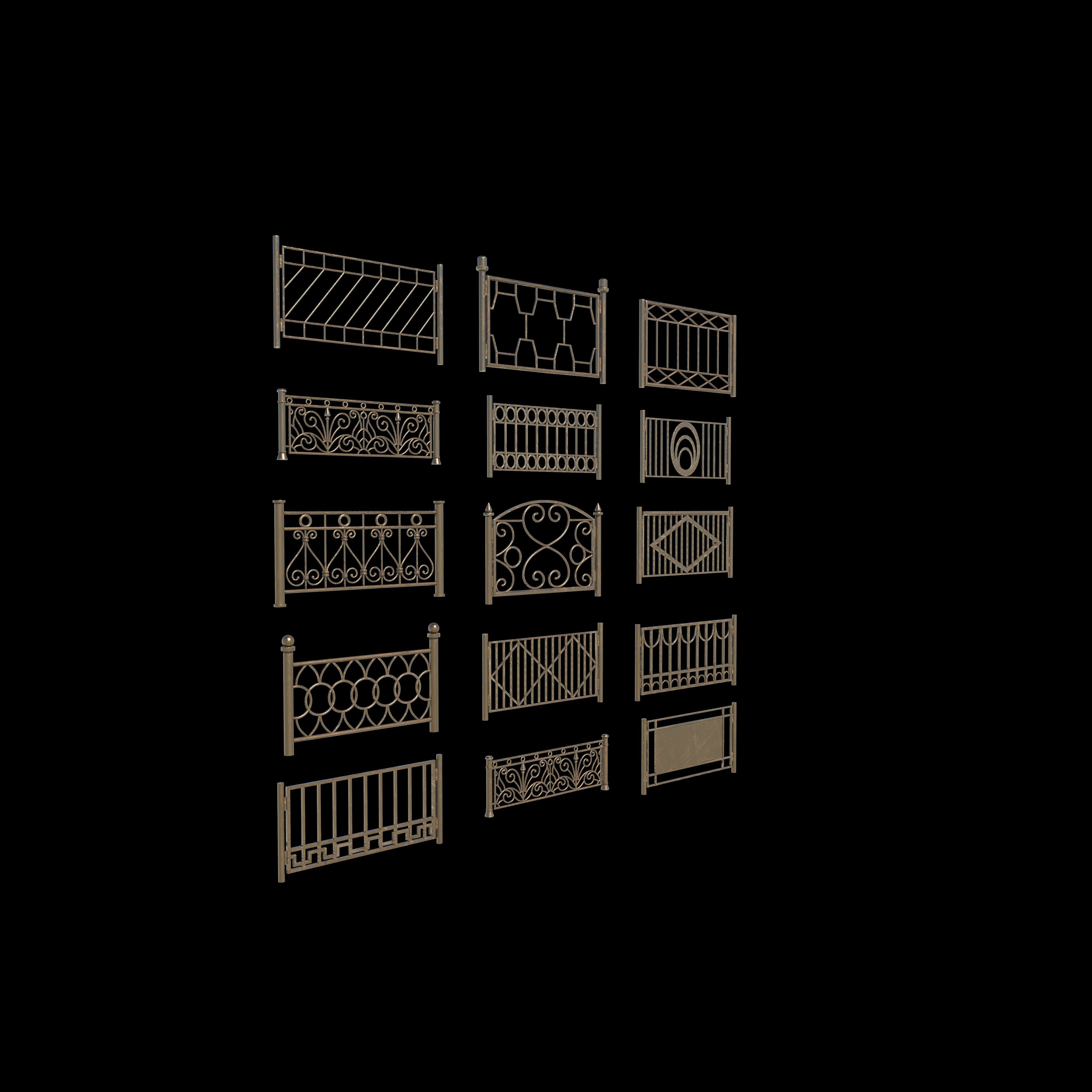 Railing  Pack 3D model_21