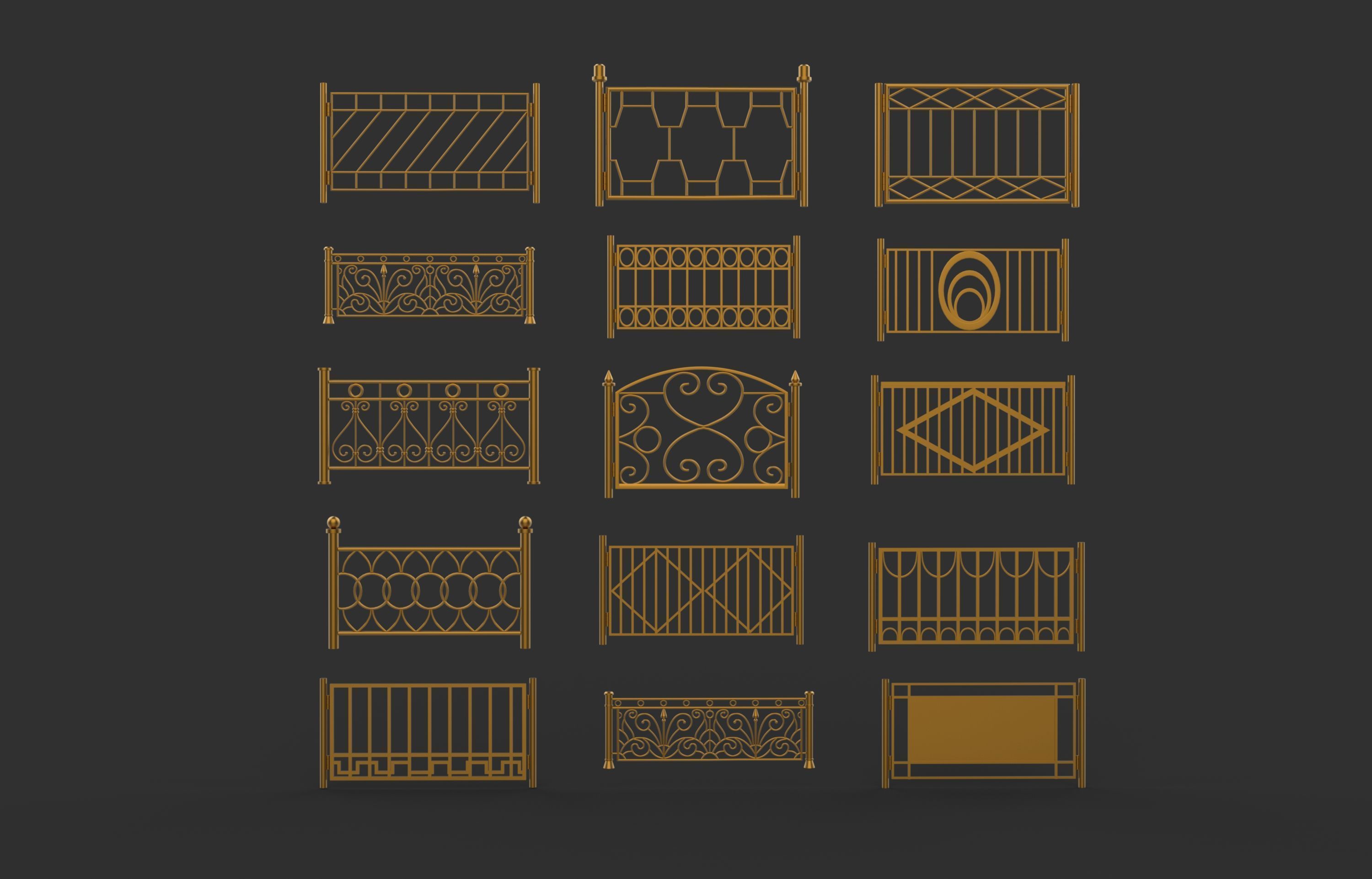 Railing  Pack 3D model_20