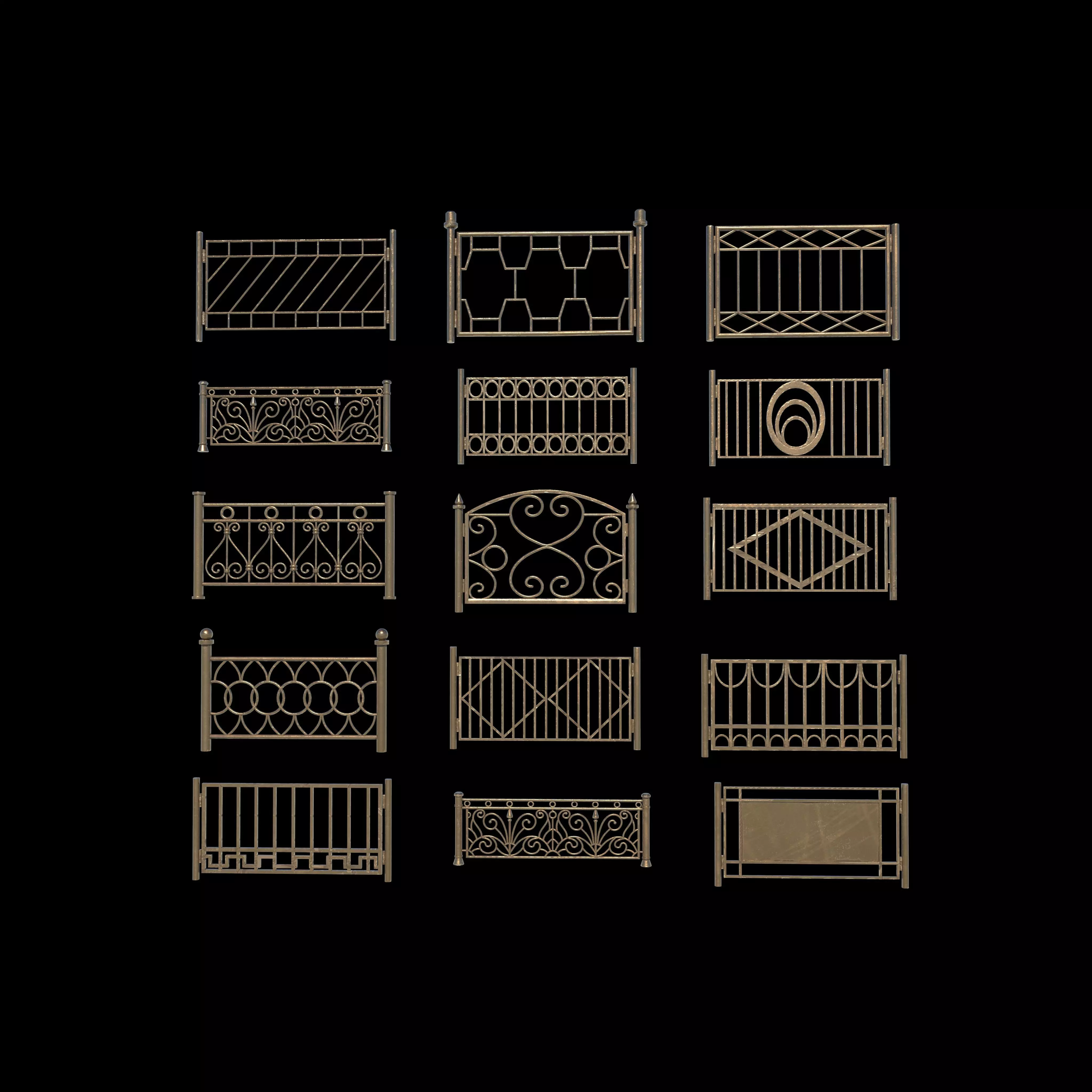 Railing  Pack 3D model_0