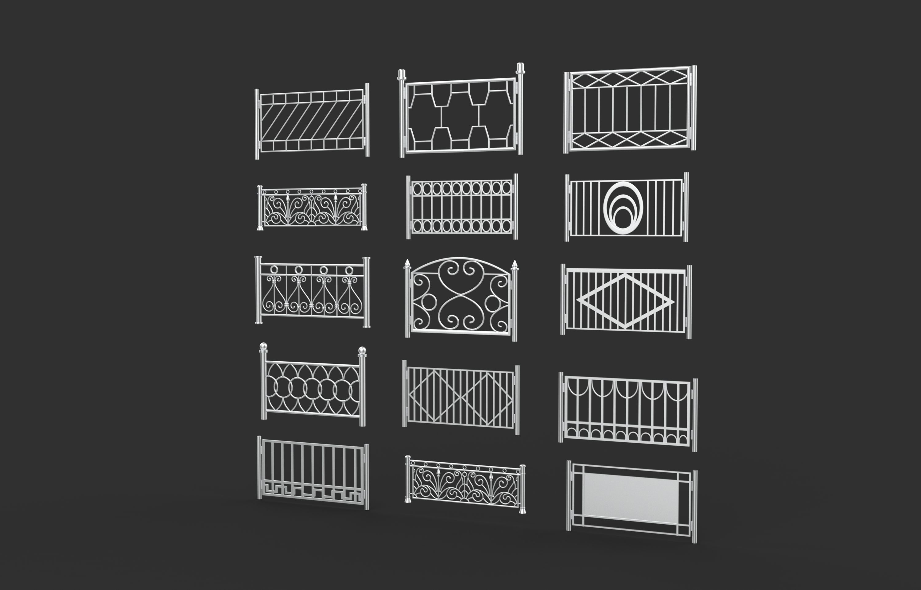 Railing  Pack 3D model_8
