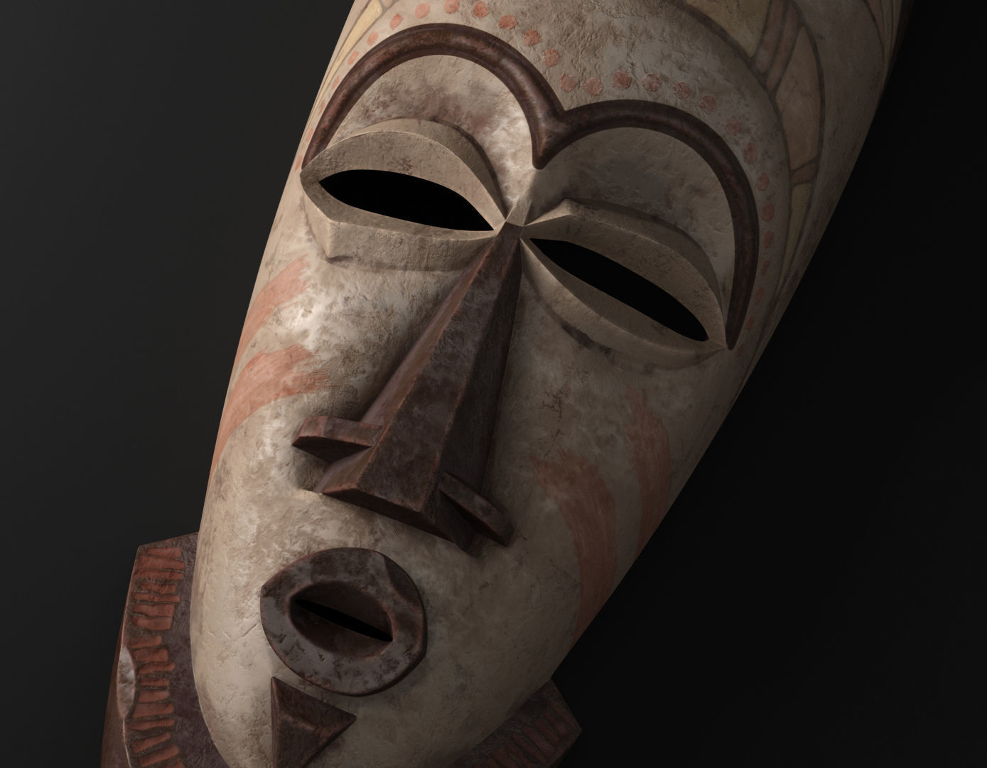 African Mask 3D model_2