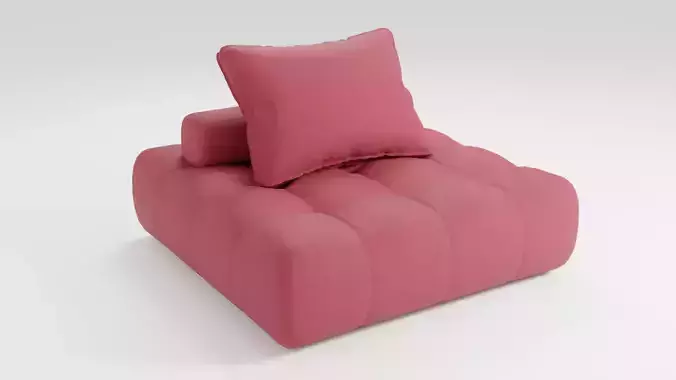 Modular sofa in red tones in a modern Scandinavian style