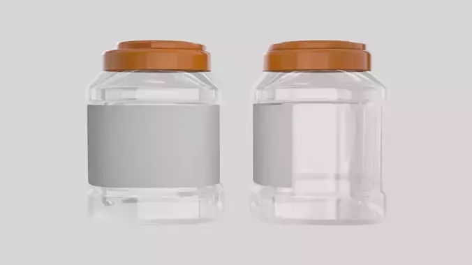 Plastic Jar Transparent 1