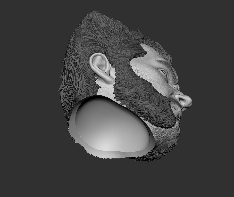 Henry Cavill Wolverine head three pack 3d printable 3D print model_4