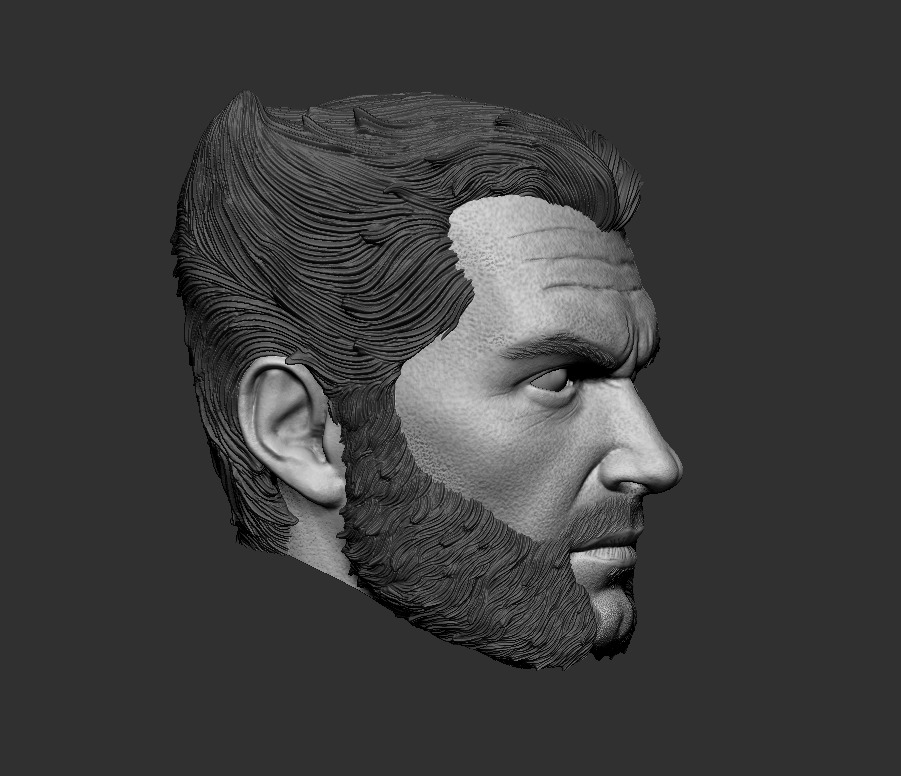 Henry Cavill Wolverine head three pack 3d printable 3D print model_3