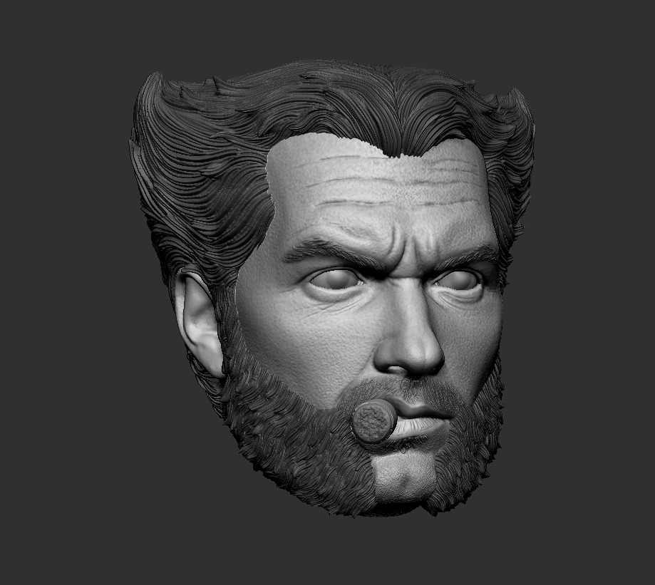 Henry Cavill Wolverine head three pack 3d printable 3D print model_5