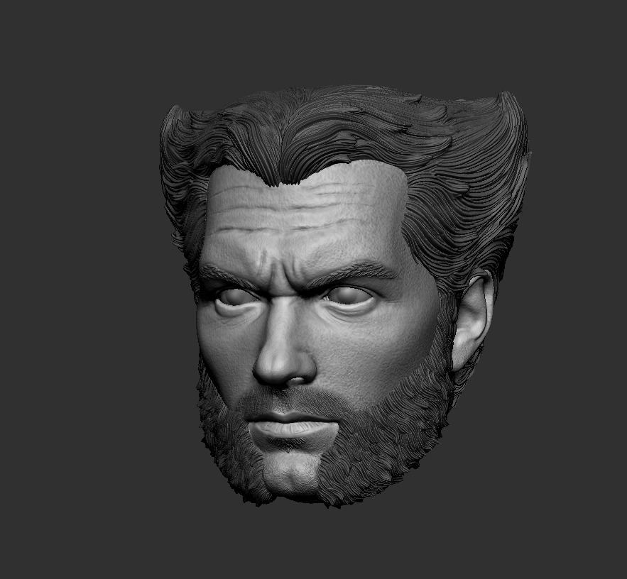 Henry Cavill Wolverine head three pack 3d printable 3D print model_2
