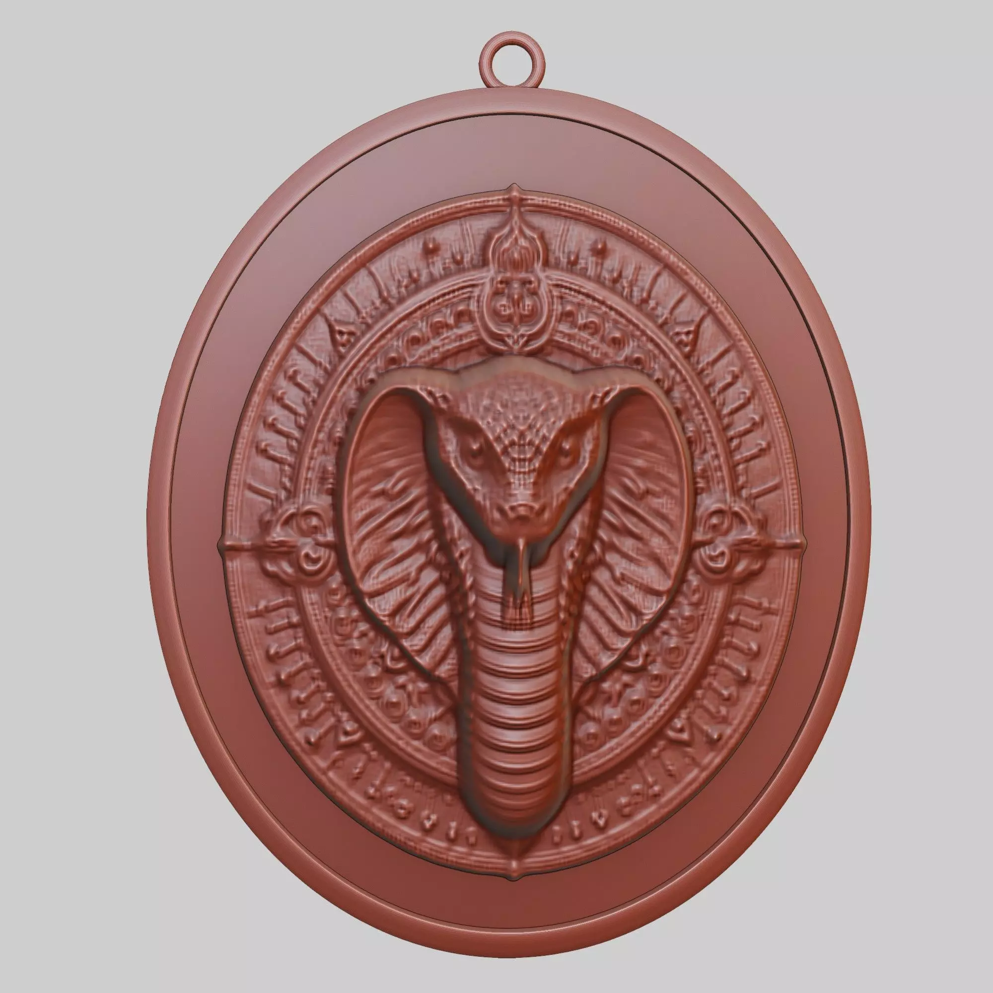 Snake Animal Pendant Snake Animal Medallion  3D print model_0