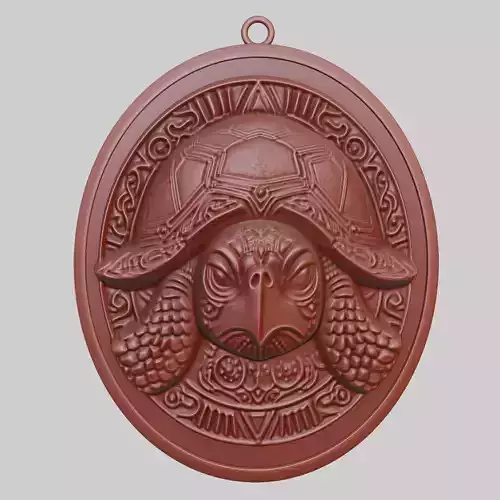 Turtle Animal Pendant Turtle Animal Medallion 