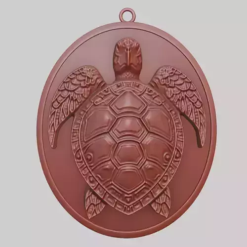 Sea Turtle Animal Pendant Sea Turtle Animal Medallion 