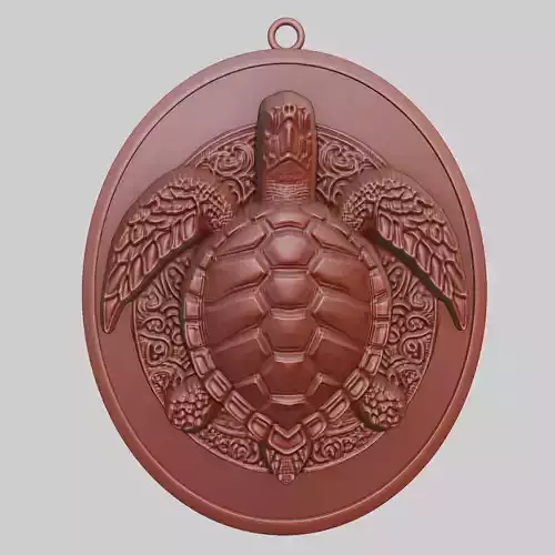 Sea Turtle Animal Pendant Sea Turtle Animal Medallion 