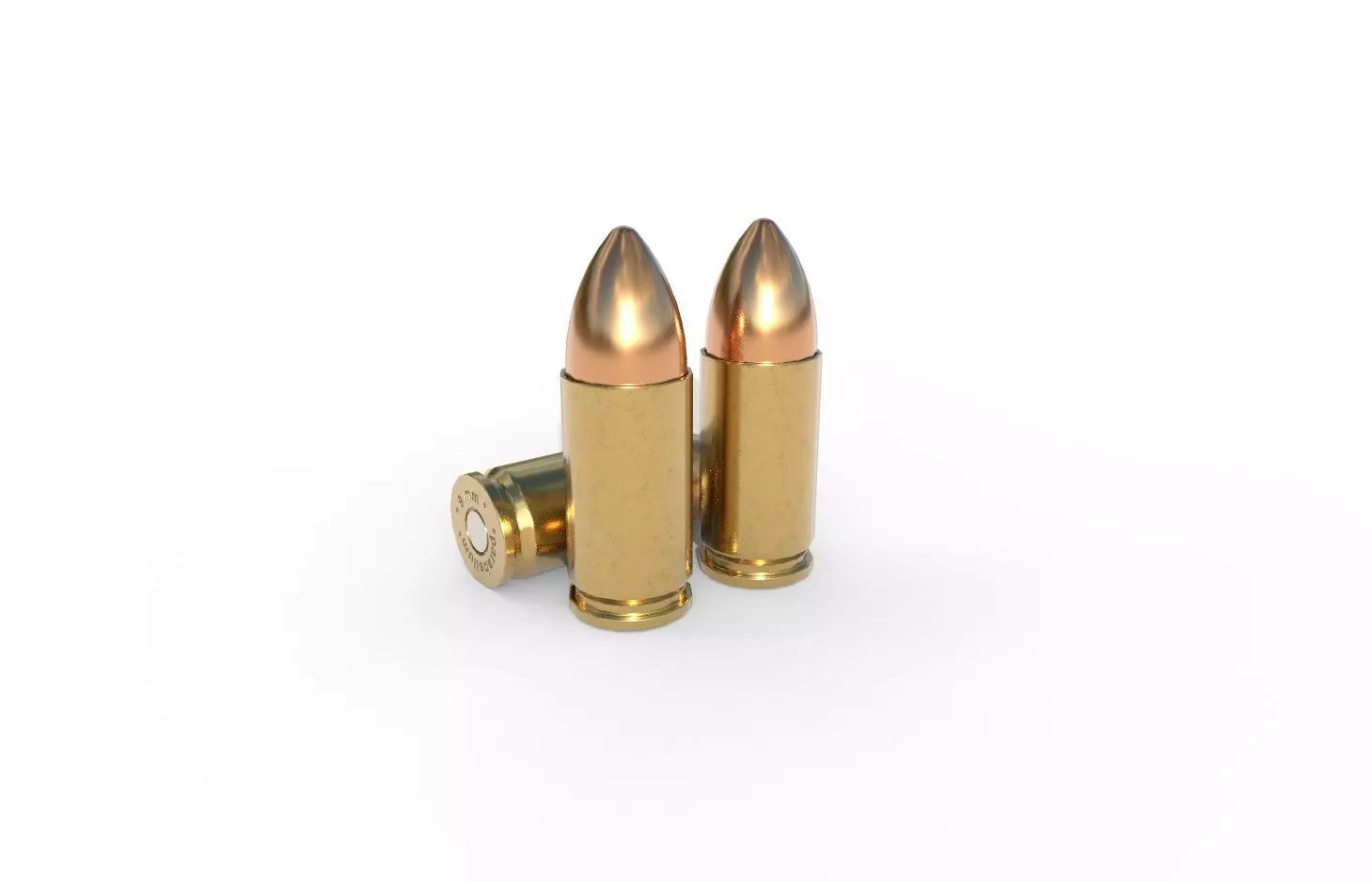 9mm Parabellum Ammo Low-poly 3D model
