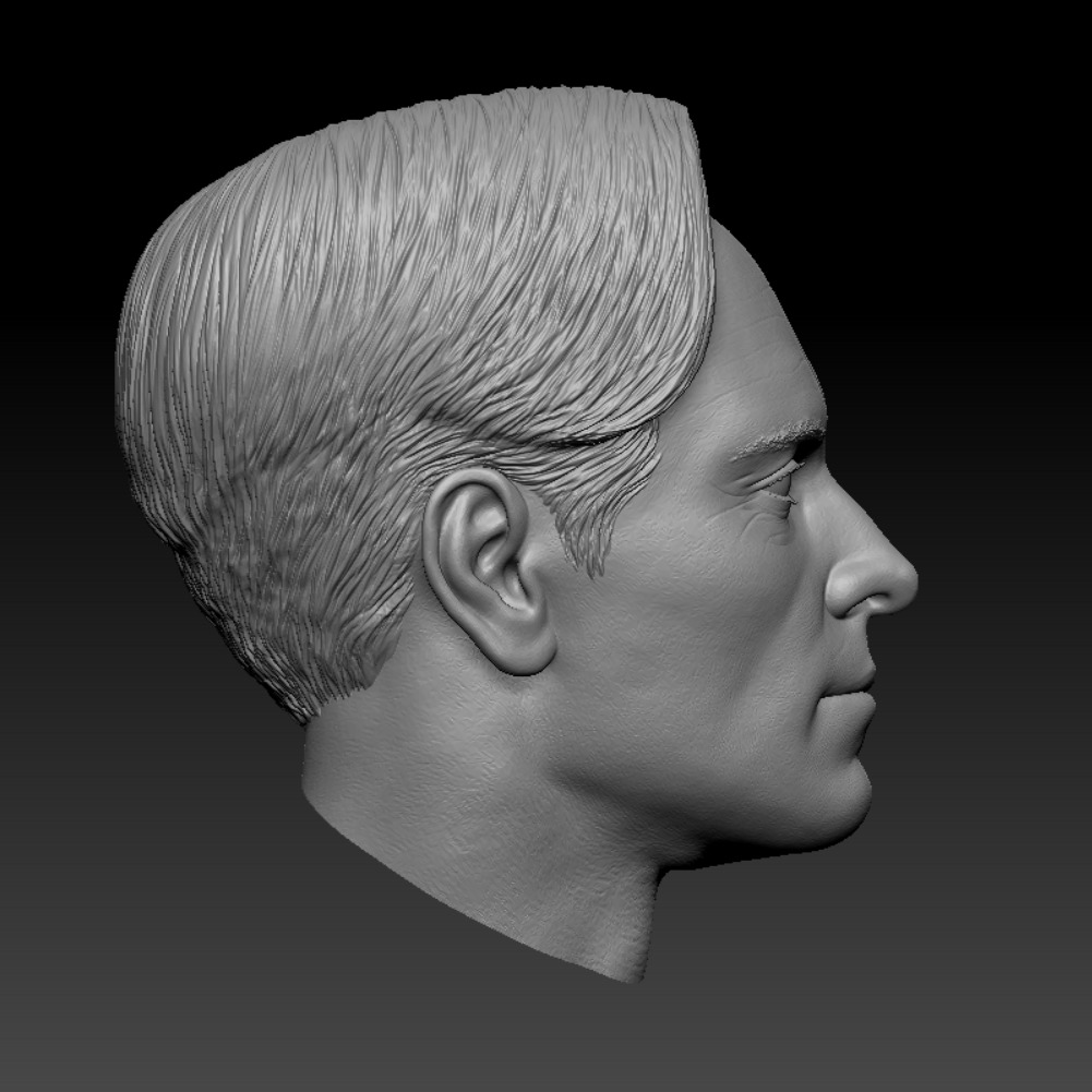 ALIEN  DAVID 8 MICHAEL FASSBENDER HEAD SCULPTURE 3D PRINT MODEL 3D print model_2