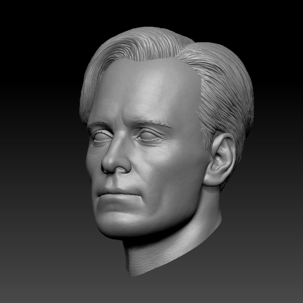 ALIEN  DAVID 8 MICHAEL FASSBENDER HEAD SCULPTURE 3D PRINT MODEL 3D print model_5