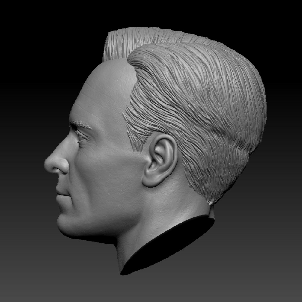 ALIEN  DAVID 8 MICHAEL FASSBENDER HEAD SCULPTURE 3D PRINT MODEL 3D print model_4