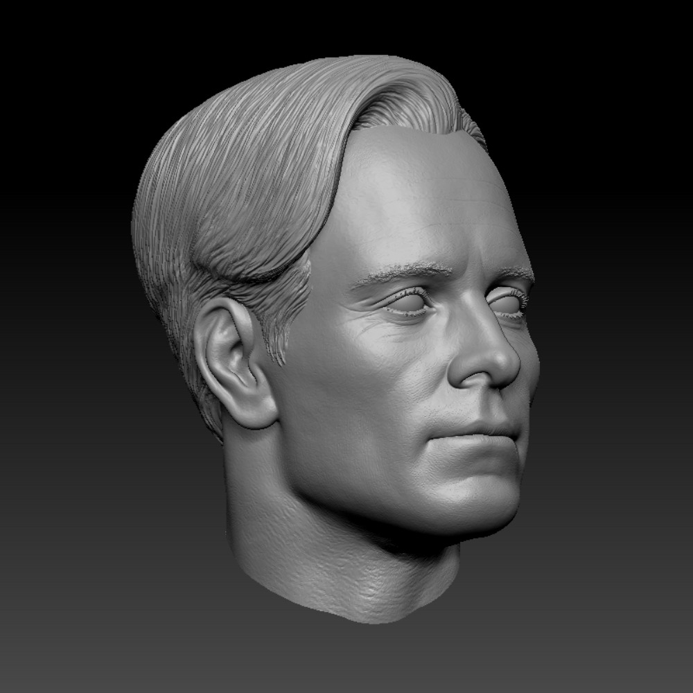 ALIEN  DAVID 8 MICHAEL FASSBENDER HEAD SCULPTURE 3D PRINT MODEL 3D print model_1