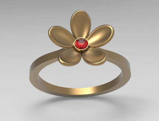Flower Engagement Women Ring 3dm stl 3D print model 3D print model_25