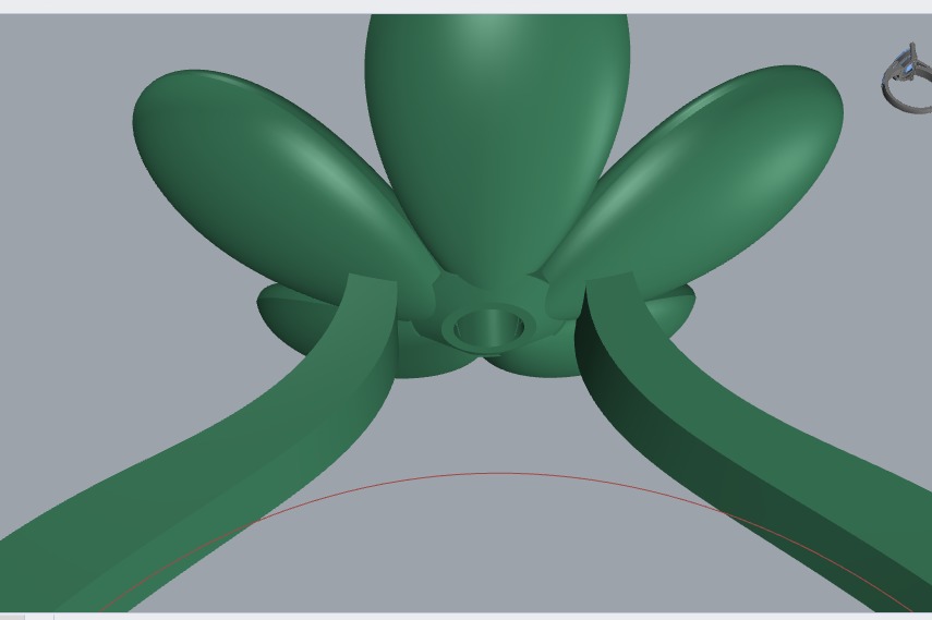 Flower Engagement Women Ring 3dm stl 3D print model 3D print model_6