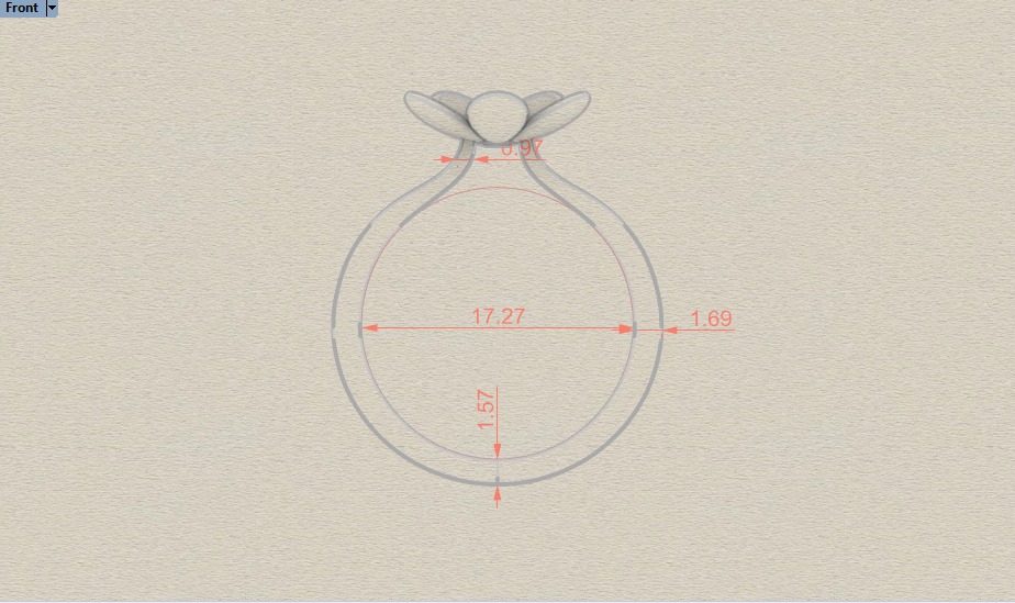 Flower Engagement Women Ring 3dm stl 3D print model 3D print model_10