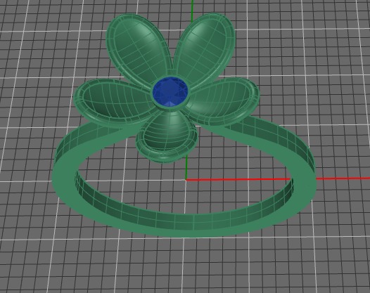 Flower Engagement Women Ring 3dm stl 3D print model 3D print model_8