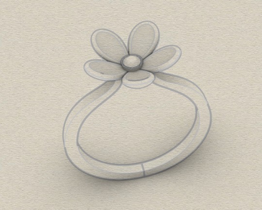 Flower Engagement Women Ring 3dm stl 3D print model 3D print model_9