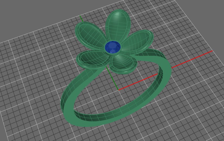 Flower Engagement Women Ring 3dm stl 3D print model 3D print model_7