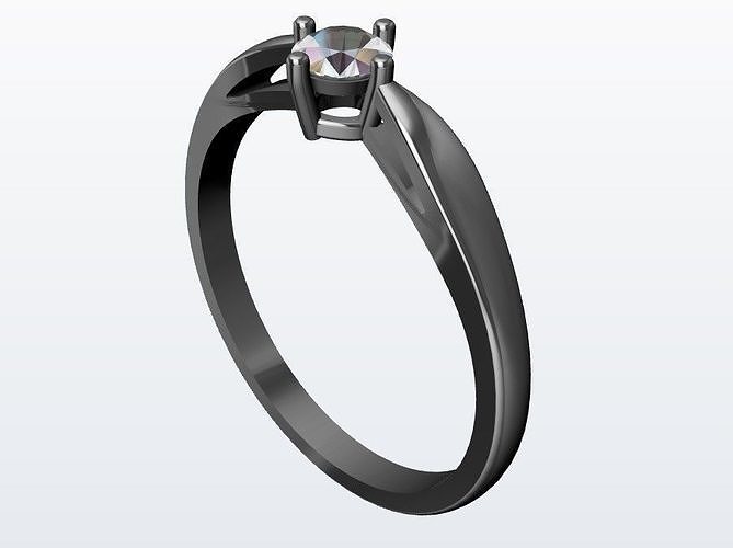 Engagement ring 3D print model