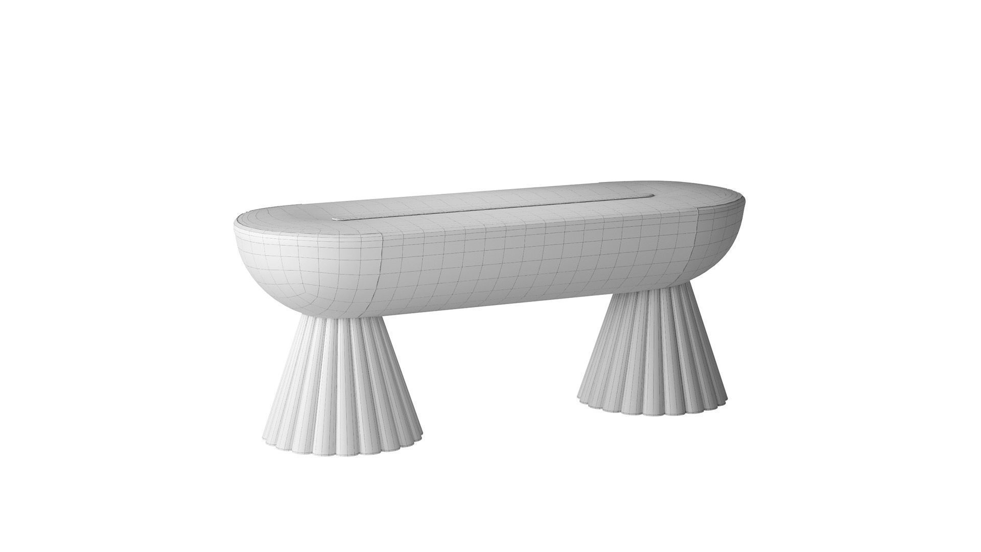 Bench and Pouffe Al Shaykh by Wonatti 3D model_5