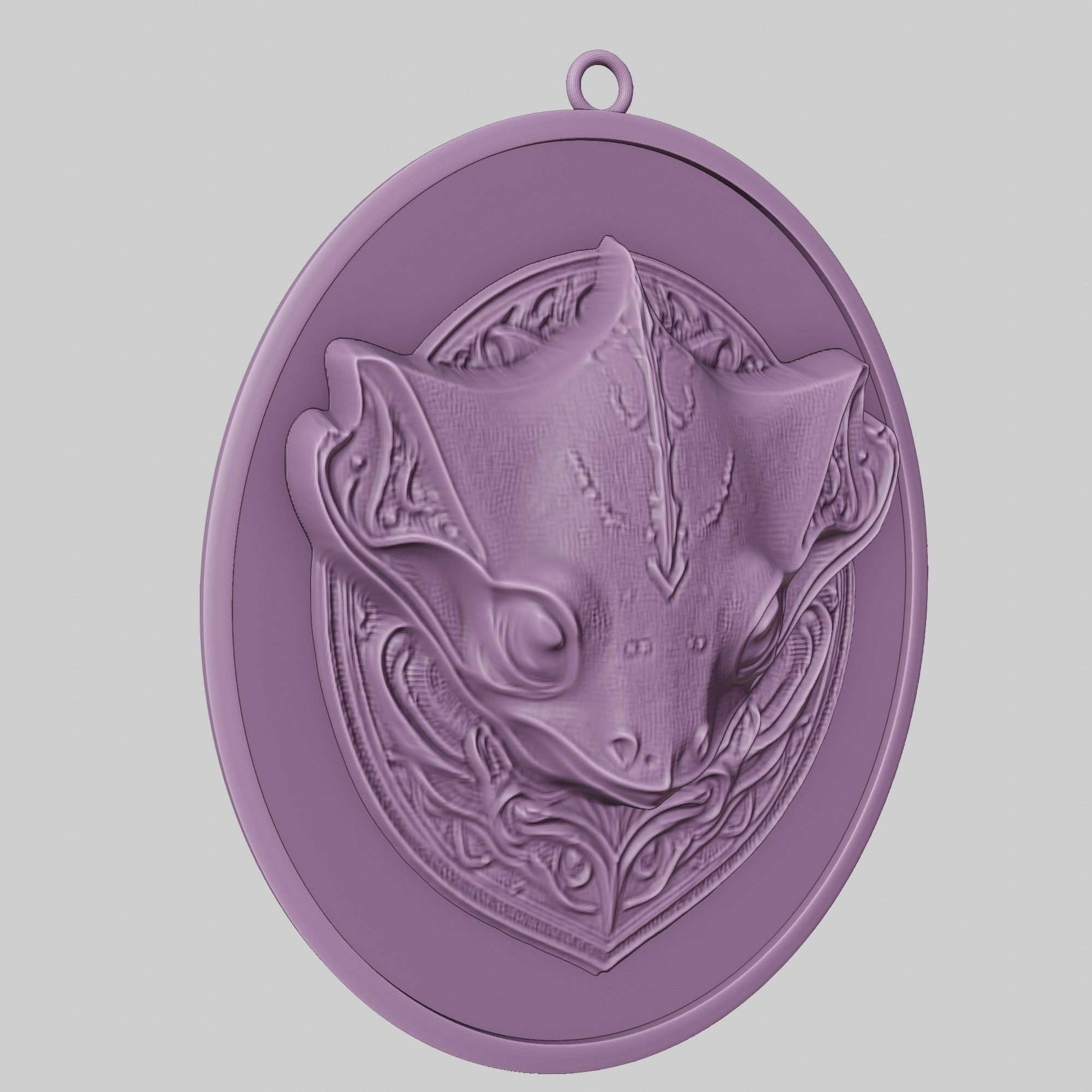 Stingray Animal Pendant Stingray Animal Medallion  3D print model_3