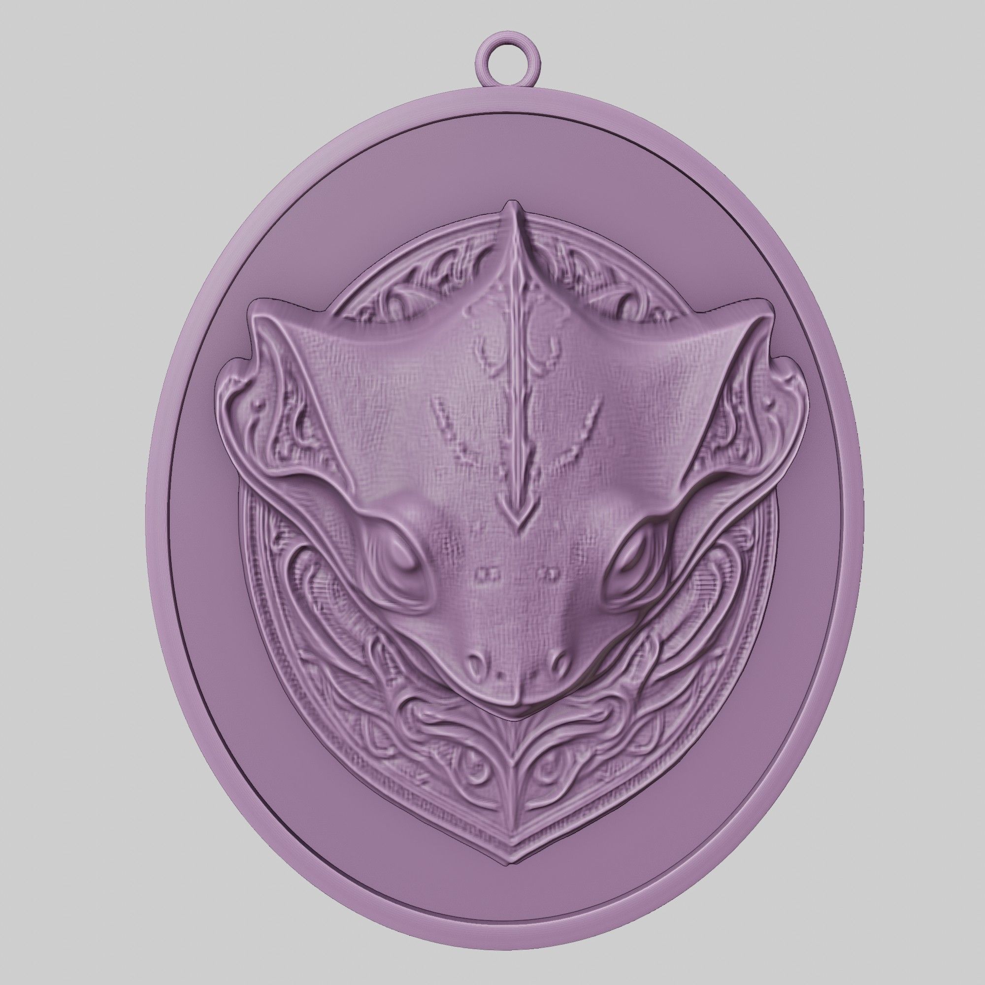 Stingray Animal Pendant Stingray Animal Medallion  3D print model_2