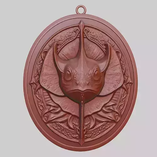 Stingray Animal Pendant Stingray Animal Medallion 