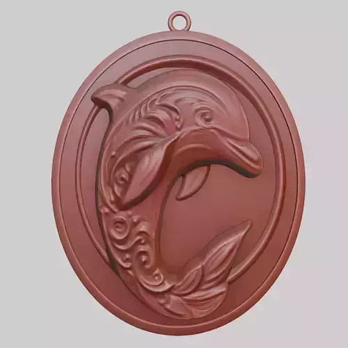 Dolphin Animal Pendant Dolphin Animal Medallion 